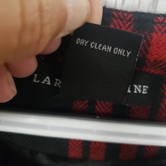 Larry Levine Red Black Plaid Classic Retro Goth Punk Short Blazer Preppy 6 - Picture 11 of 12